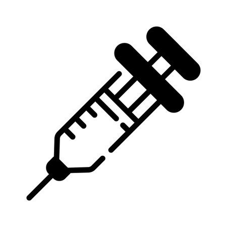Easy to edit glyph style icon of injection needleのイラスト素材