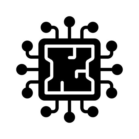 Check out this glyph icon of microprocessor unitのイラスト素材