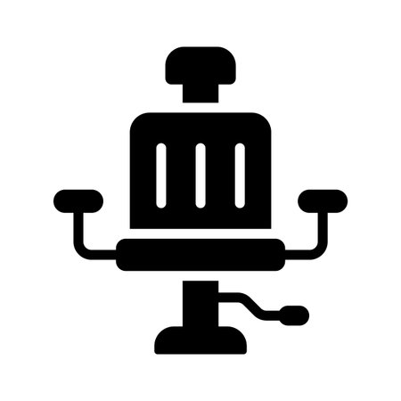 Well crafted glyph icon of comfortable barber chairのイラスト素材