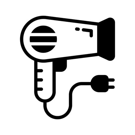 Get this glyph style icon of handheld blow dryerのイラスト素材