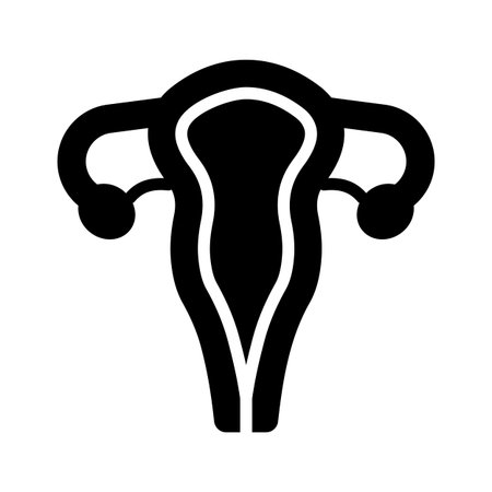 Grab this glyph icon of uterus female organのイラスト素材