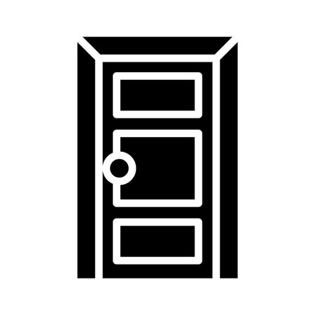 A modern glyph icon of home entrance doorのイラスト素材