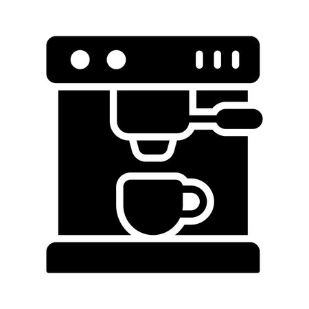 A premium glyph icon of coffee brewing machineのイラスト素材