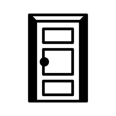 A modern glyph icon of home entrance doorのイラスト素材