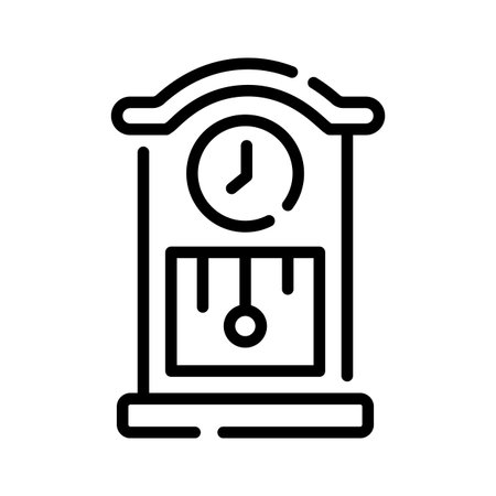 A classy outline icon of vintage style clockのイラスト素材
