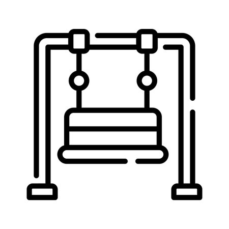 A modern linear icon of relaxing porch swingのイラスト素材
