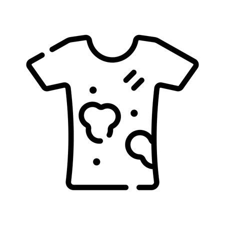 Handy linear icon of dirty stained shirtのイラスト素材