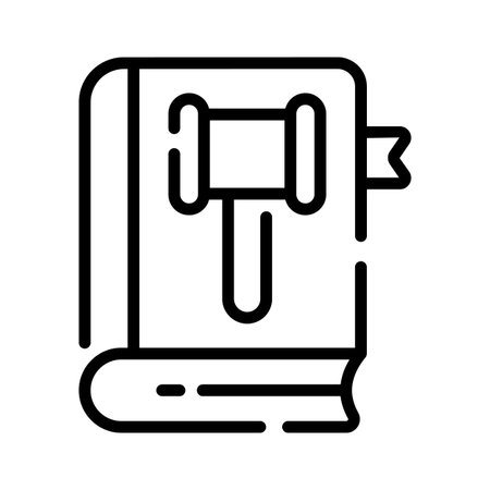 Trendy outline icon of law book designのイラスト素材