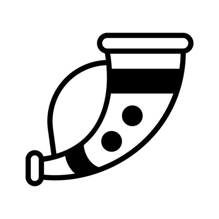 Sleek glyph icon of decorated war hornのイラスト素材