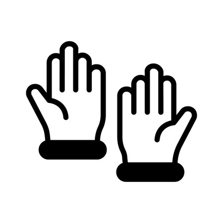 Easy to use glyph style icon of protective glovesのイラスト素材
