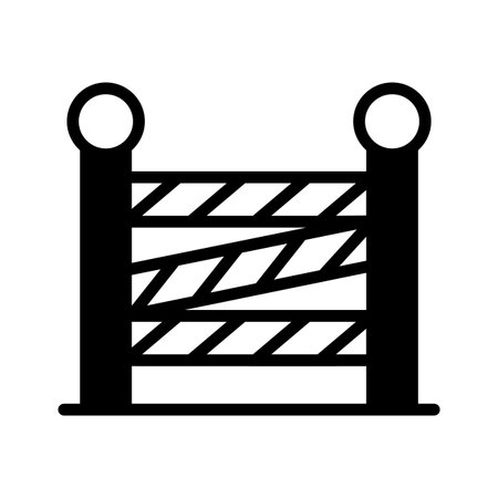 A modern glyph icon of tape barrierのイラスト素材