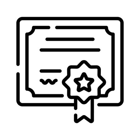 Visually appealing outline icon of legal certificate paperのイラスト素材