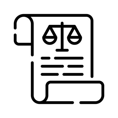 Well crafted outline icon of official law noticeのイラスト素材