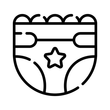 A modern outline icon of baby diaper, easy to editのイラスト素材