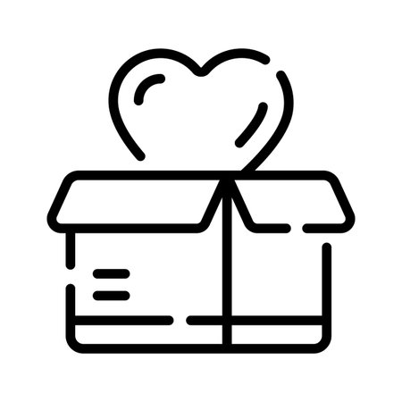 An amazing outline icon of wrapped lovely gift boxのイラスト素材