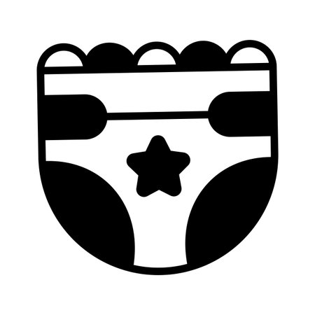 A modern glyph icon of baby diaper, easy to editのイラスト素材