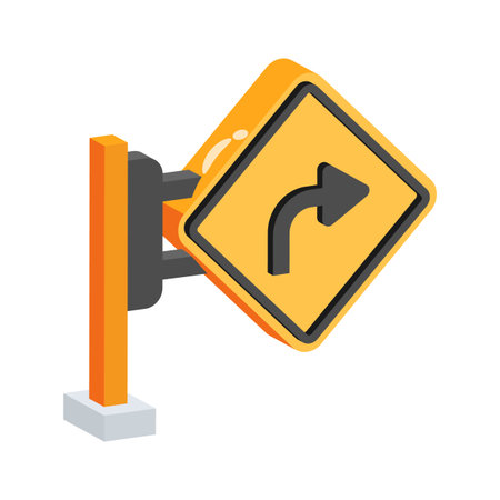 A trendy 2d style icon of metal road signのイラスト素材