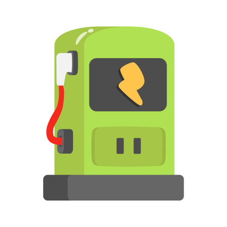 Well crafted 2d style icon of petrol station pumpのイラスト素材