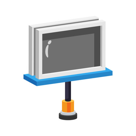 Well designed 2d style icon of digital billboardのイラスト素材
