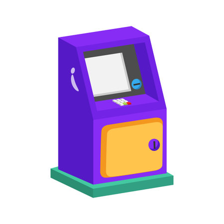 Easy to use 2d style icon of banking ATMのイラスト素材