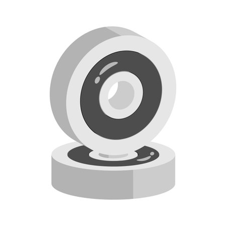 2d style flat icon of ball bearing, ready for premium useのイラスト素材
