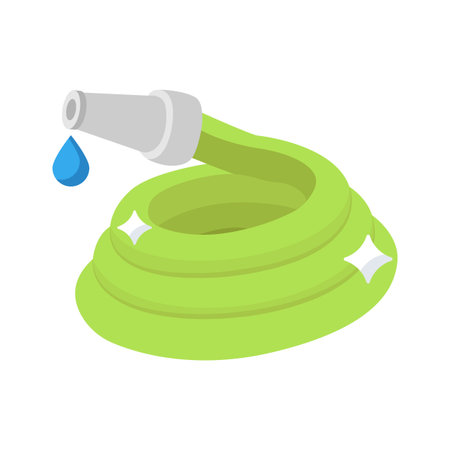 Take a look at this creative icon of gardens hose in 2d styleのイラスト素材