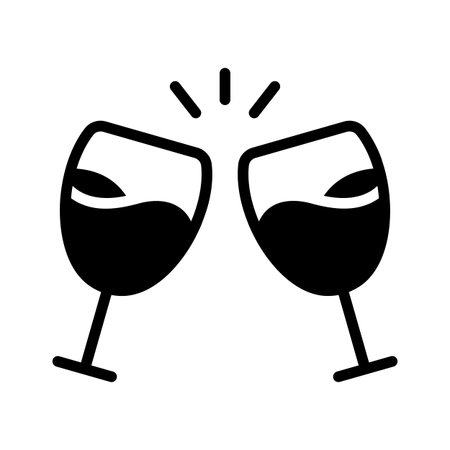 A premium glyph icon of cocktail cheers celebrationのイラスト素材