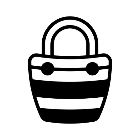 Grab this glyph icon of trendy beach toteのイラスト素材