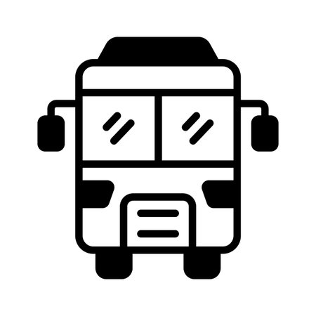 Well designed glyph icon of summer road busのイラスト素材