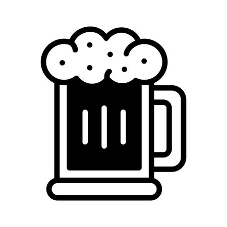 Trendy glyph icon of chilled beer bottleのイラスト素材