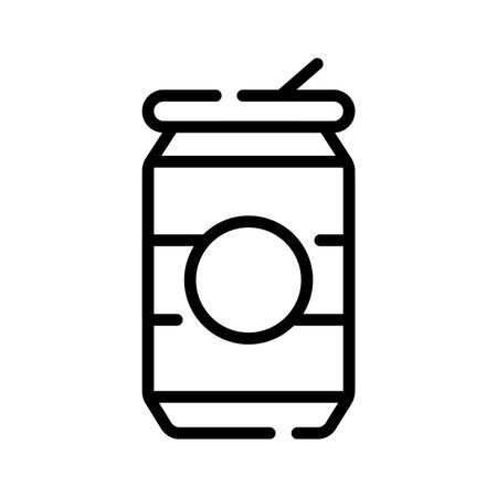 Check out this outline icon of chilled soda canのイラスト素材