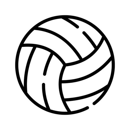 A captivating outline icon of beach volleyball gameのイラスト素材