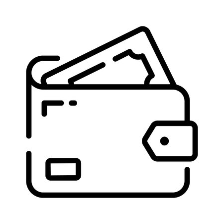 Visually appealing linear icon of lost travel walletのイラスト素材