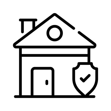 Check out this linear icon of home insurance policyのイラスト素材