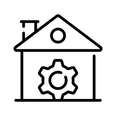 An amazing linear icon of home maintenance with toolのイラスト素材