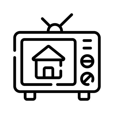 A well crafted outline icon of property adのイラスト素材