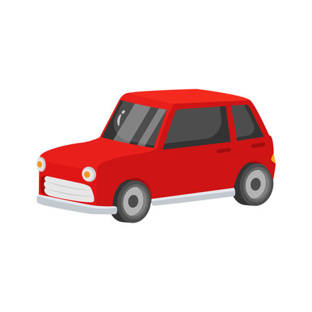 Trendy 2d style icon of family-size automobile vehicleのイラスト素材