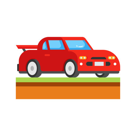 Trendy 2d style icon of stylish sports carのイラスト素材