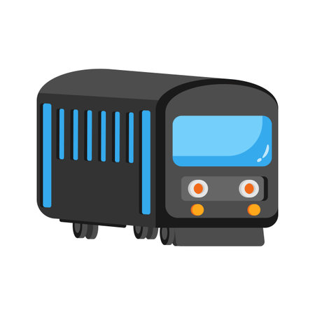 Modern 2d style icon of large public busのイラスト素材