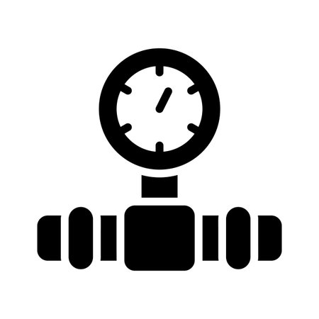 Here is a trendy glyph icon of pressure meter pipelineのイラスト素材