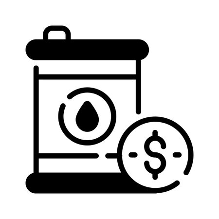 Have a look at this latest glyph icon of oil priceのイラスト素材