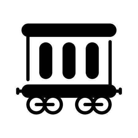 A well designed glyph icon of coal cartのイラスト素材