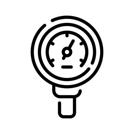 Check out our latest line style icon of pressure meterのイラスト素材