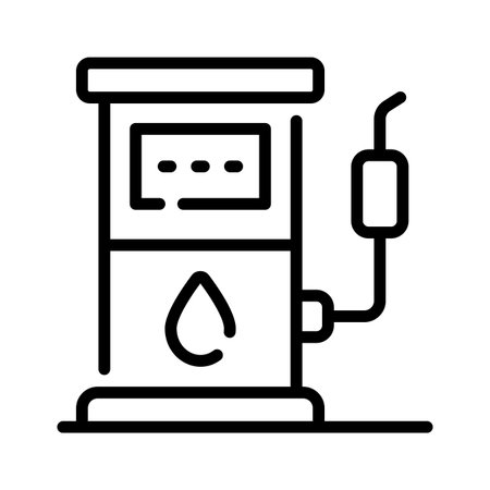 A customizable line icon of petrol pumpのイラスト素材