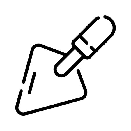 Get your hands on this trowel line style iconのイラスト素材