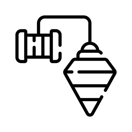 Check this trendy line icon of plumb bobのイラスト素材