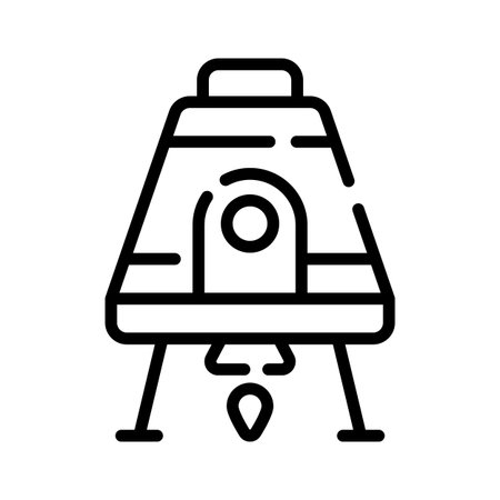 A modern outline icon of space capsule vesselのイラスト素材