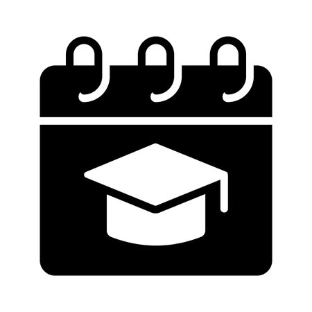 A glyph style icon for graduation day eventのイラスト素材