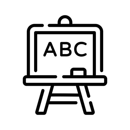A stylish linear style icon of english lecture boardのイラスト素材