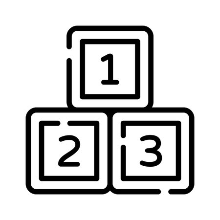 A well designed outline icon of math digitsのイラスト素材